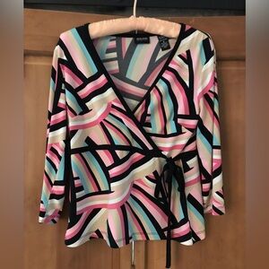 Vintage Y2K New York & Company Colorful Blouse Size S